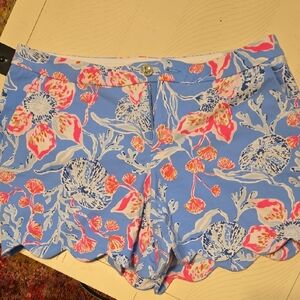 Lilly Pulitzer Blue and Pink Floral Shorts